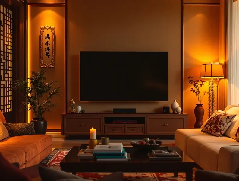 黄果短剧电视投屏 用电视投屏观看黄果短剧短剧的客厅场景