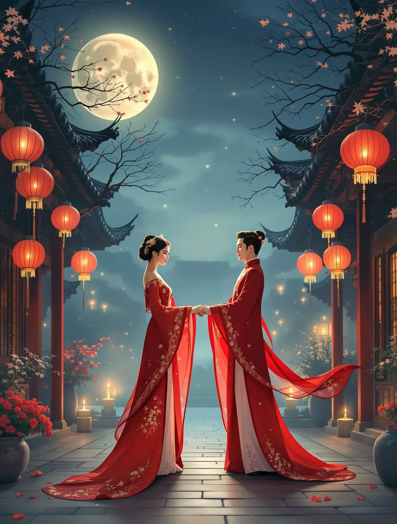 花灯遇情短剧封面，甜宠题材古装短剧